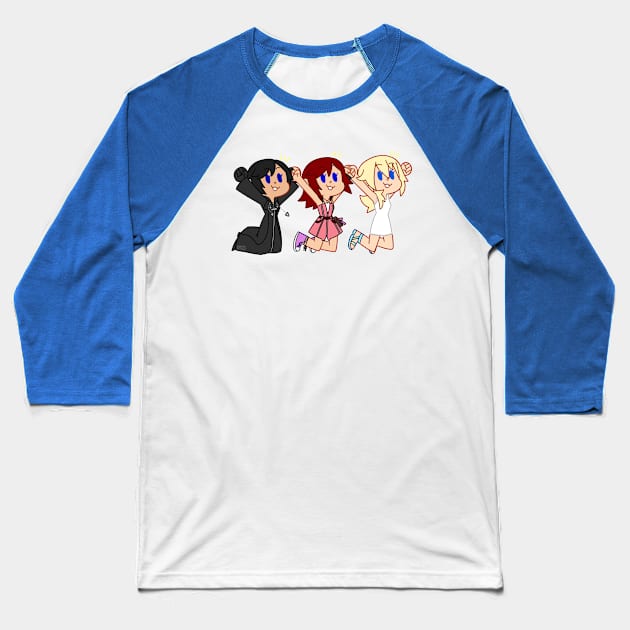 Xion Kairi Namine Positivity Baseball T-Shirt by VenaCoeurva